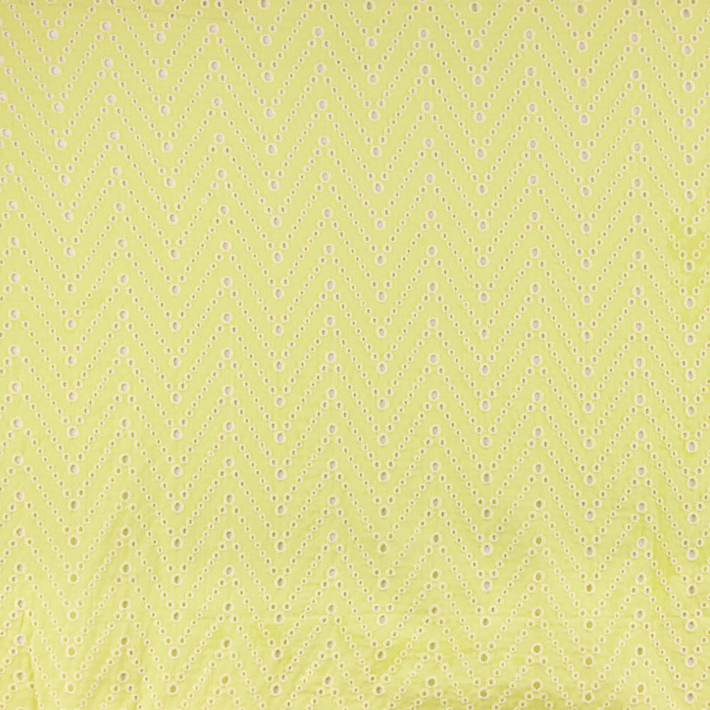 Bordado Suíço Chevron Amarelo - Ribes y Casals