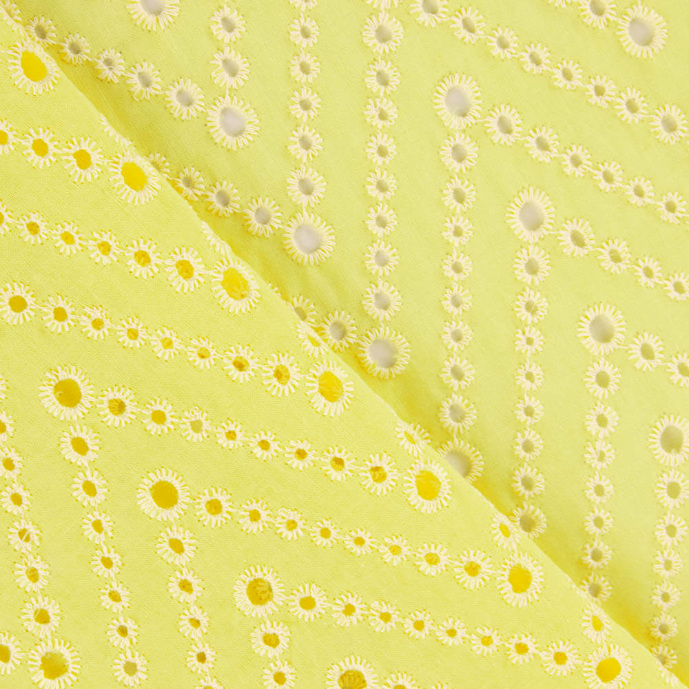 Bordado Suíço Chevron Amarelo - Ribes y Casals