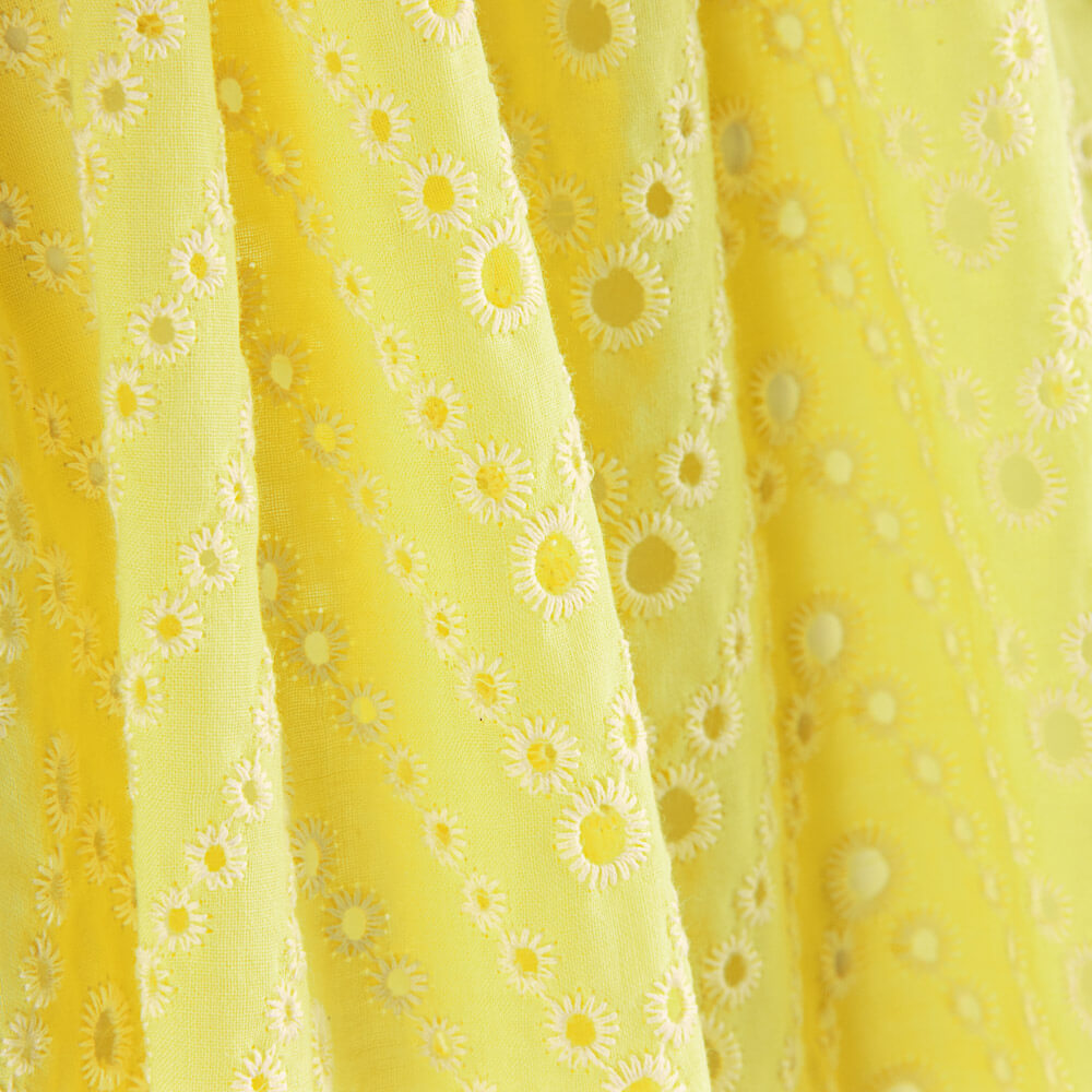 Bordado Suíço Chevron Amarelo - Ribes y Casals