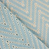 Bordado Suíço Chevron Azul - Ribes y Casals