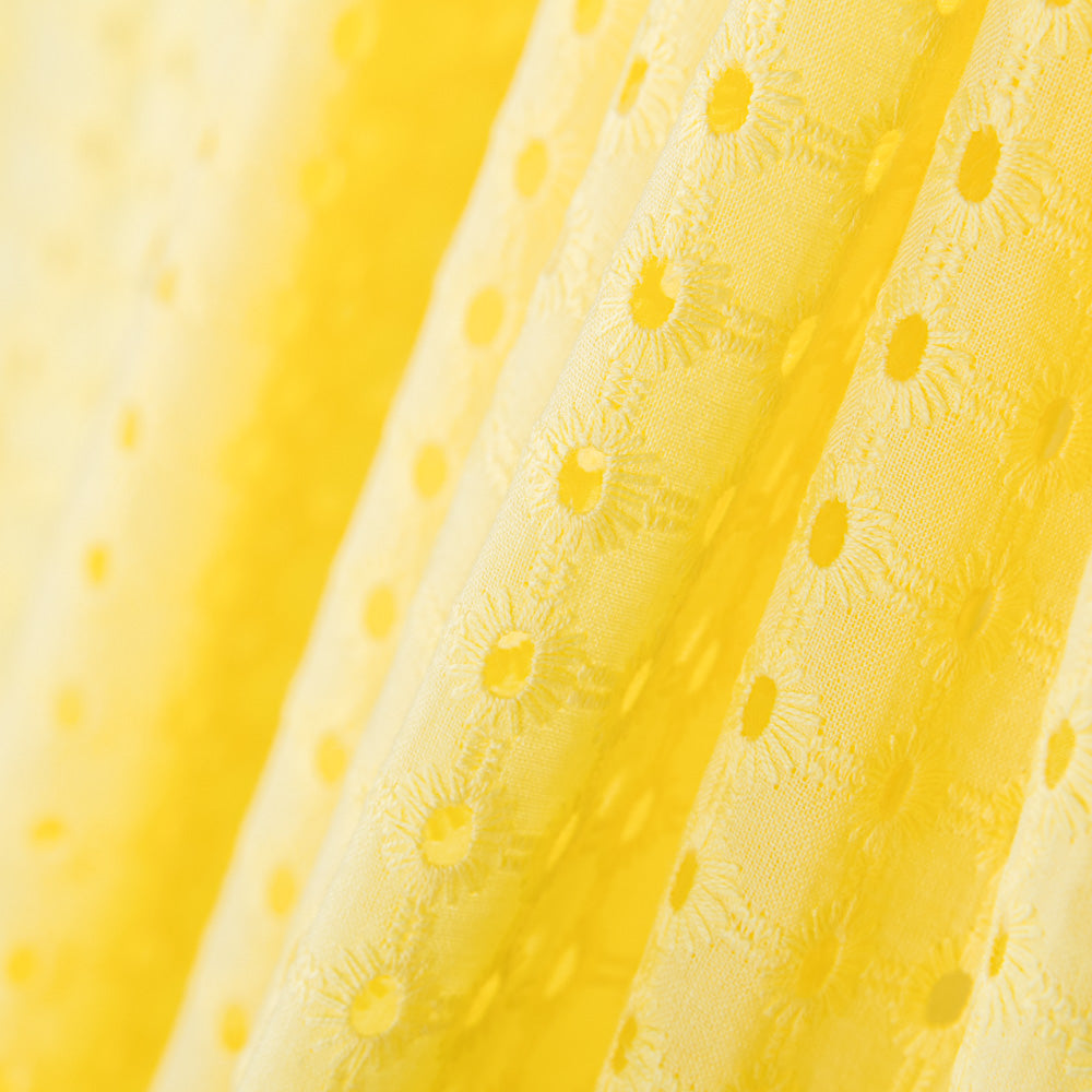 Bordado Suiço Geométrico Amarelo - Ribes y Casals