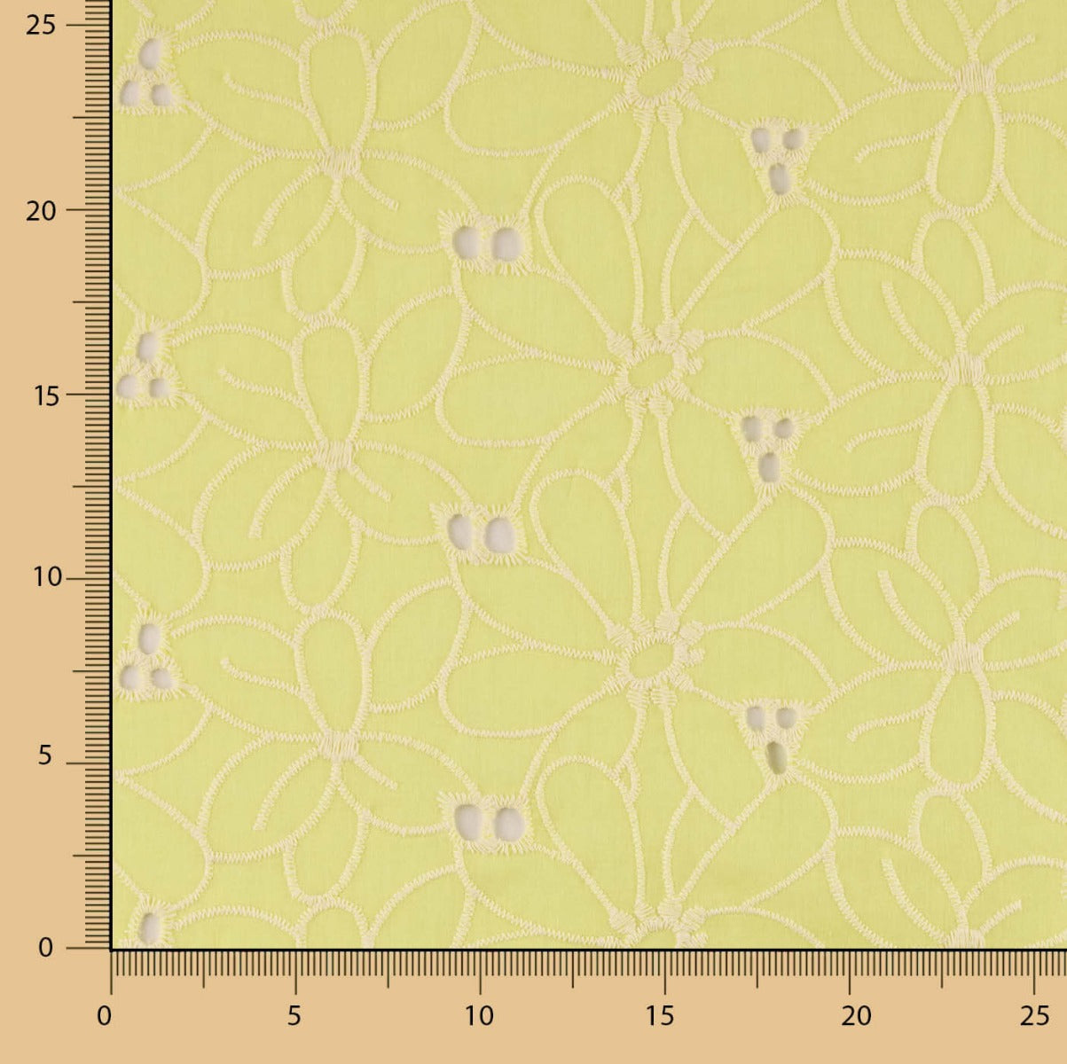 Bordado Suíço Margarida Amarela - Ribes y Casals