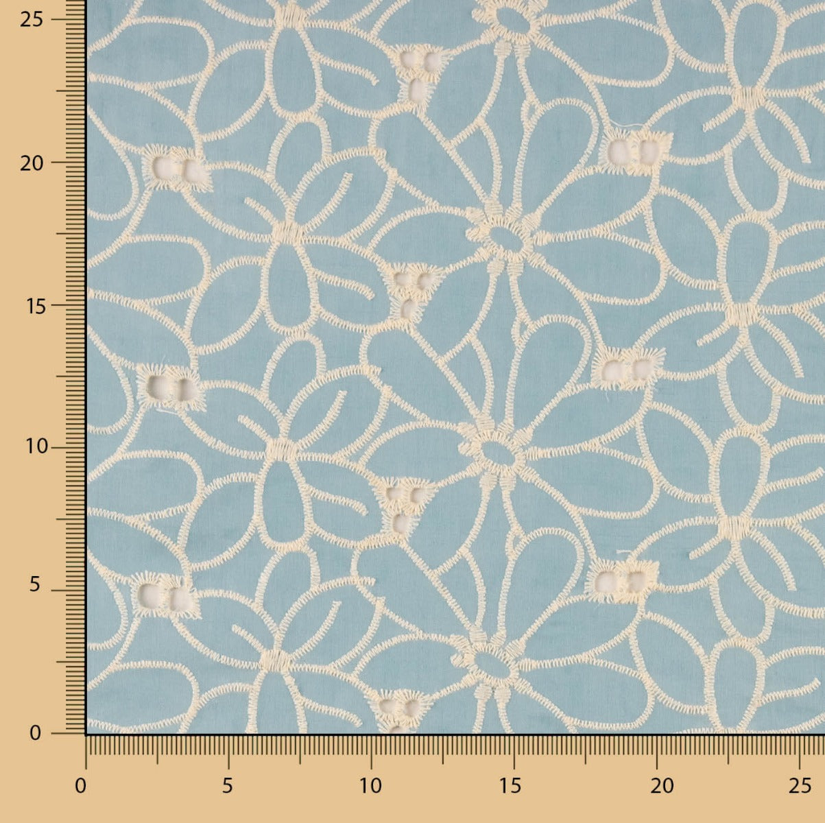 Bordado Suíço Margarida Azul - Ribes y Casals
