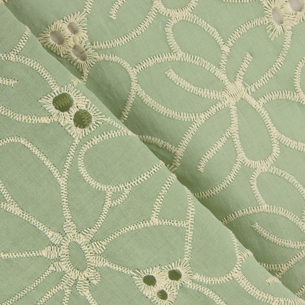 Bordado Suíço Margarida Verde - Ribes y Casals