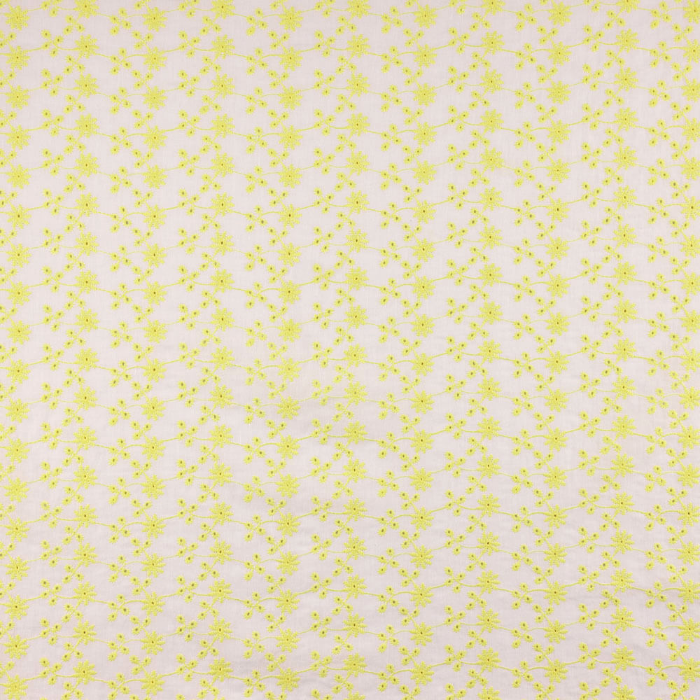 Bordado Suíço Mini Flor Amarelo - Ribes y Casals