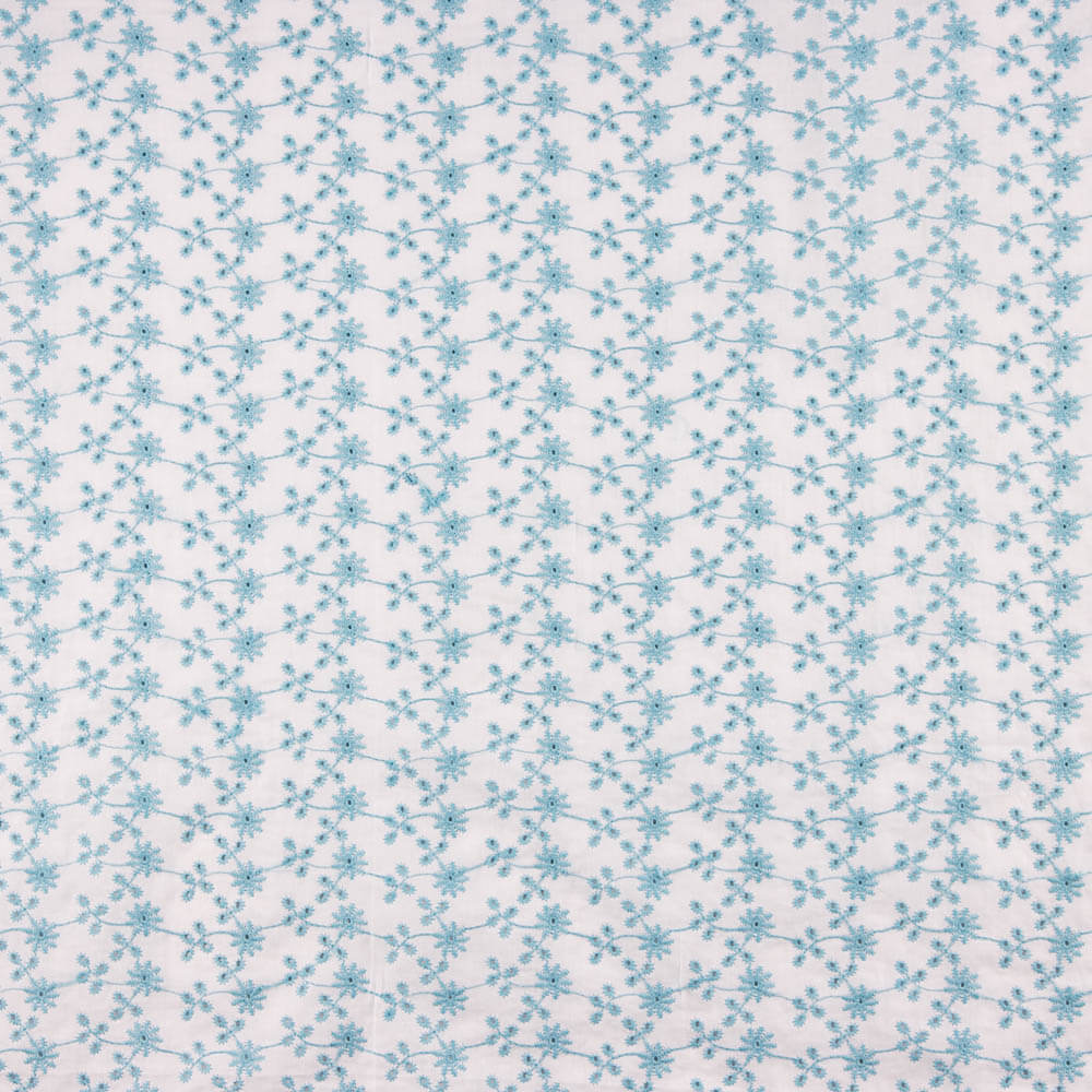 Bordado Suíço Mini Flor Azul - Ribes y Casals