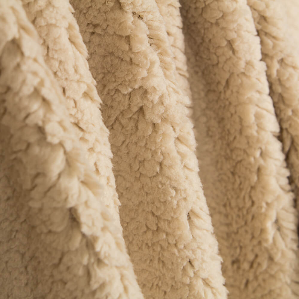 Tecido Carneirinho Sintético Elástico Bege - Ribes y Casals