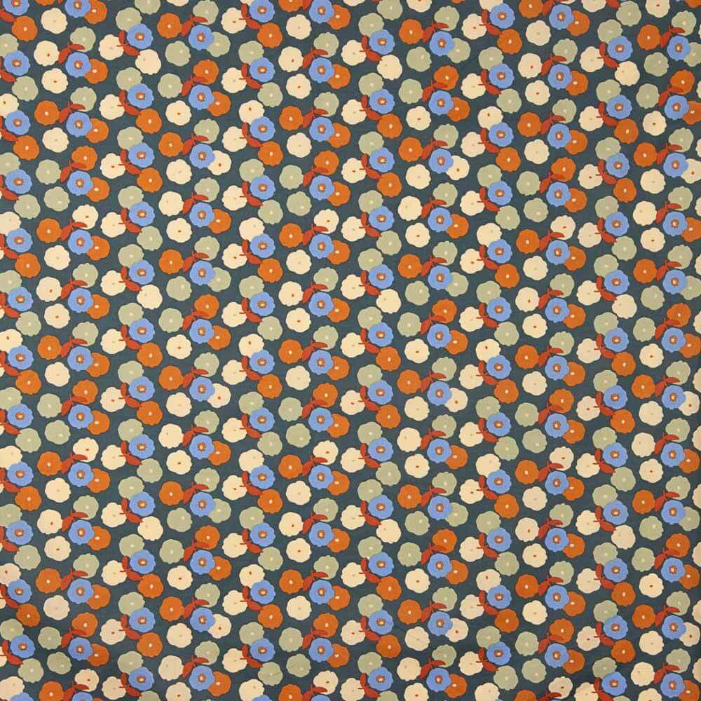 Popeline Algodão Flores Tera - Ribes y Casals