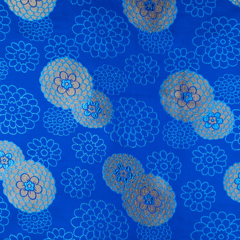 Brocado Fantasía Bolas Azul - Ribes y Casals