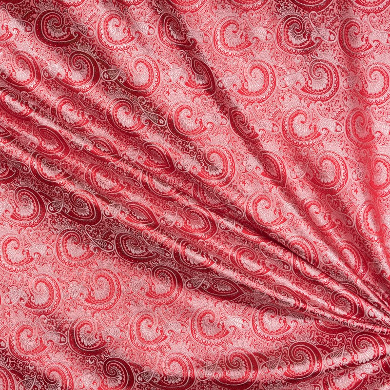 Brocado Fantasía Cachemir Vermelho - Ribes y Casals