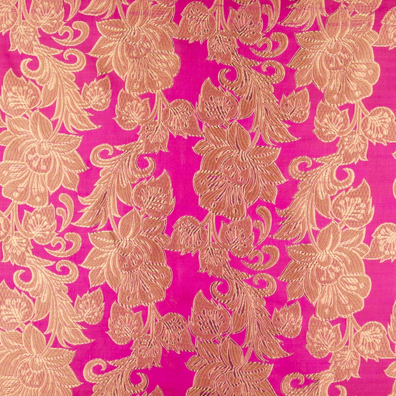 Brocado Fantasía Flor Fucsia - Ribes y Casals