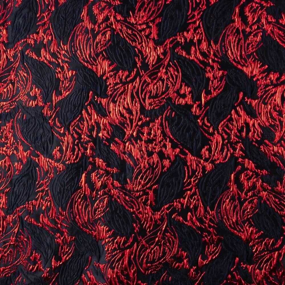 Brocado Lamé Vermelho Bubble - Ribes y Casals