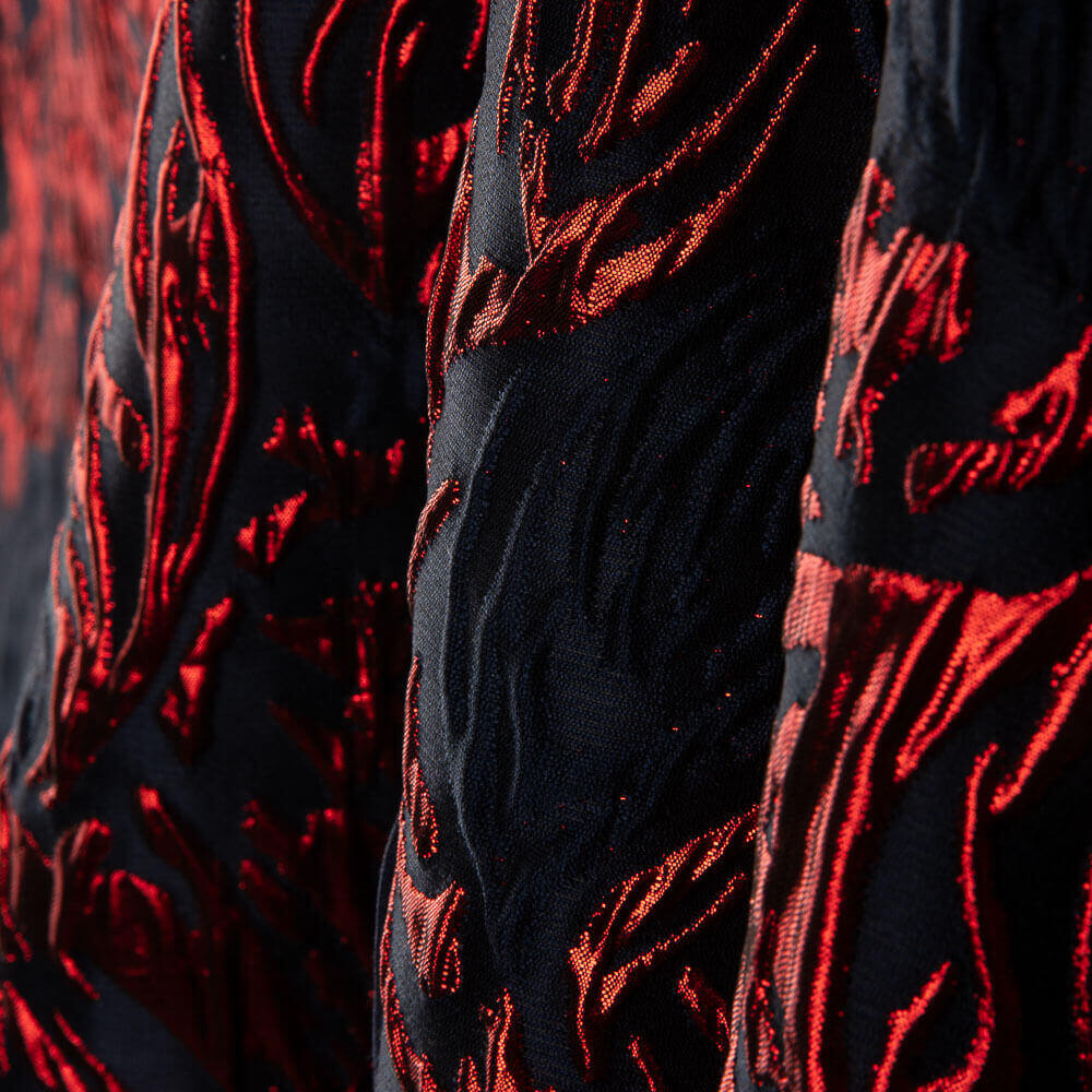 Brocado Lamé Vermelho Bubble - Ribes y Casals