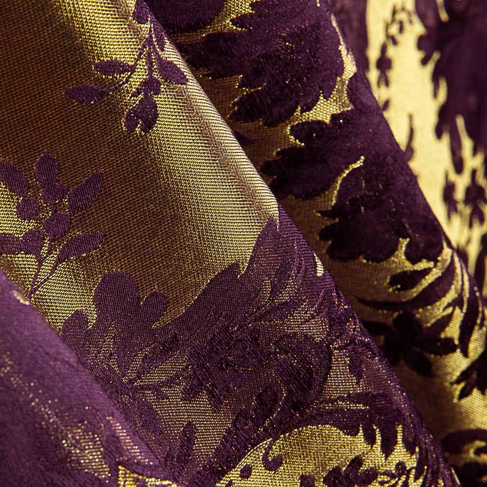 Brocado Confrade Roxo Metal Dourado - Ribes y Casals