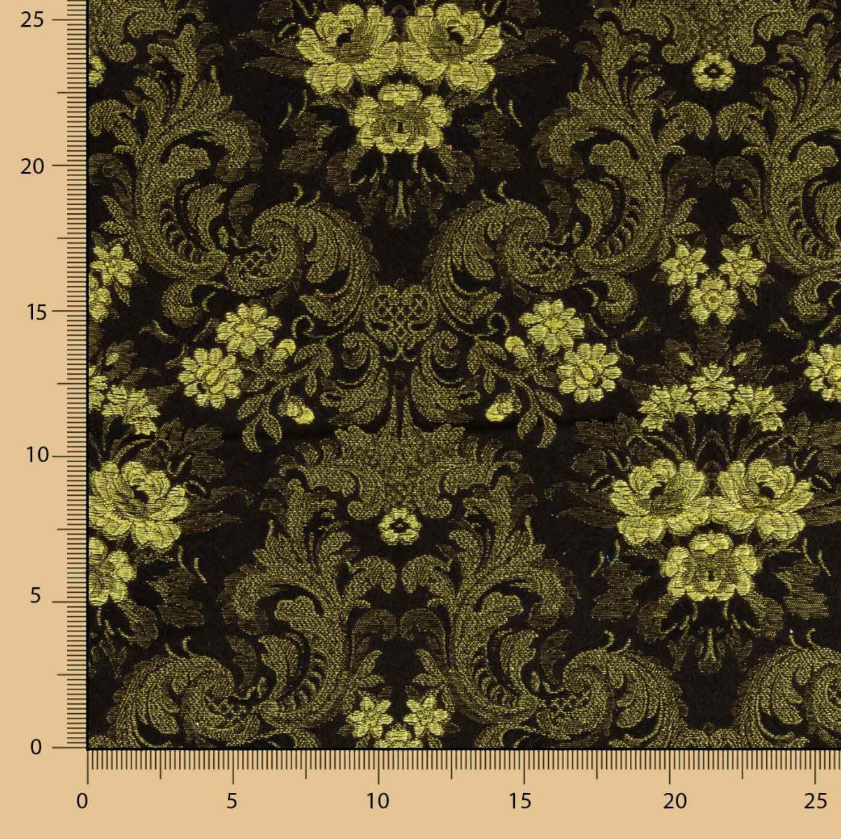 Brocado Confrade Preto - Ribes y Casals