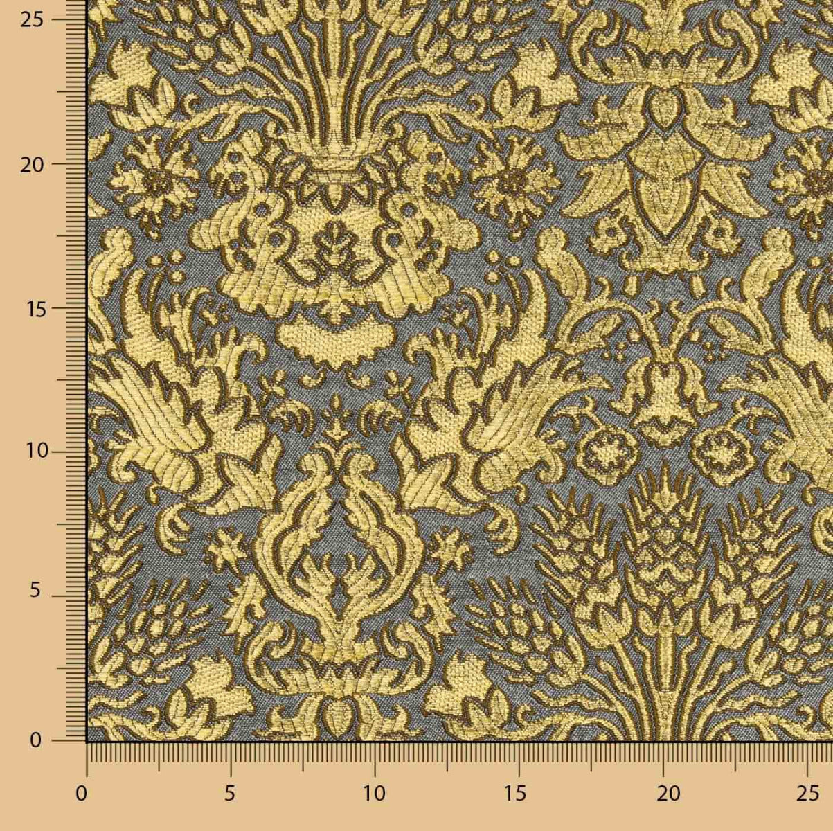 Brocado Confrade Cinzento - Ribes y Casals