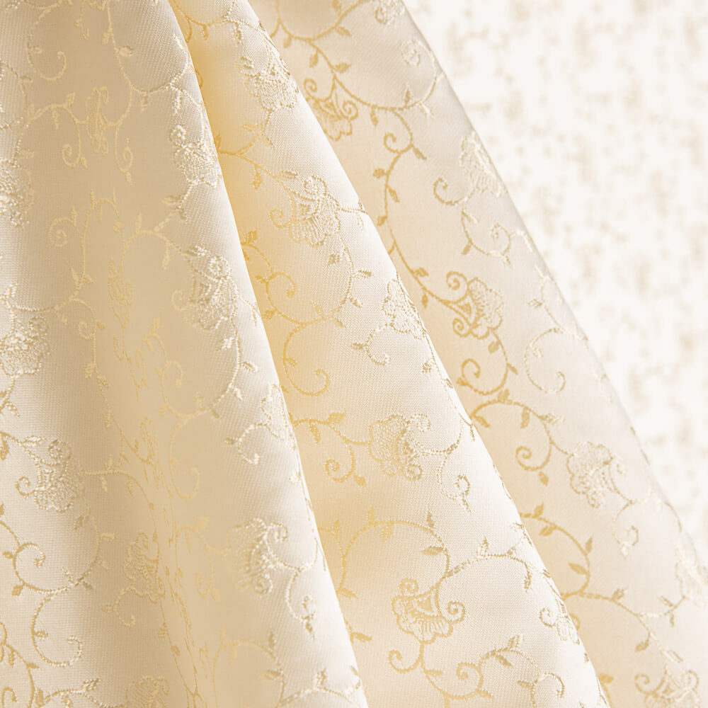 Brocado Flor Trepadeira Ouro - Ribes y Casals