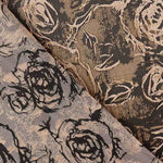 Brocado Flor Marrón Chocolate - Ribes y Casals