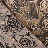 Brocado Flor Marrón Chocolate - Ribes y Casals