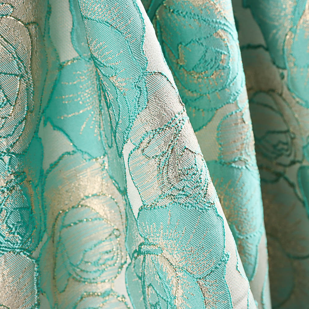 Brocado Flor Verde Agua - Ribes y Casals