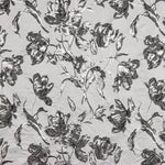 Brocado Flor Prata Preto - Ribes y Casals