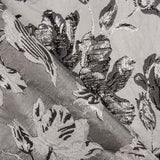 Brocado Flor Prata Preto - Ribes y Casals