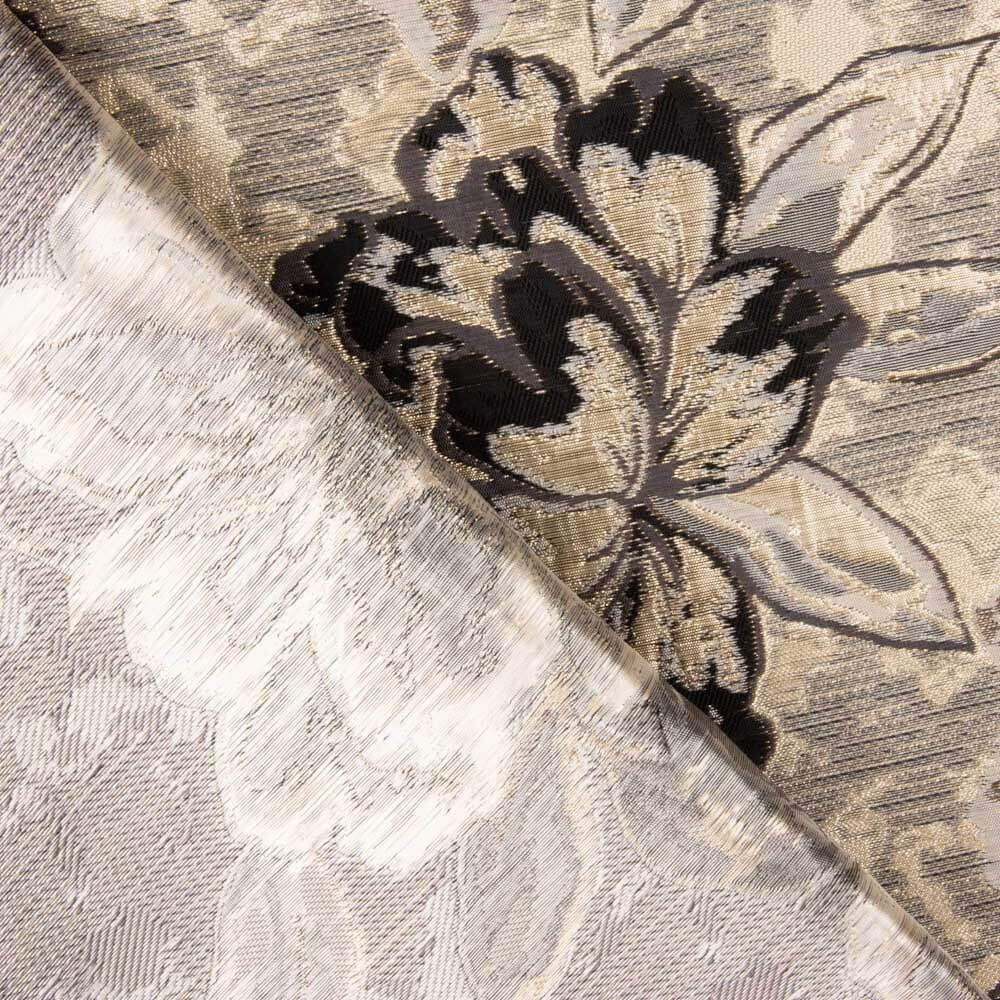 Brocado Lamé Flor Preta - Ribes y Casals