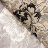 Brocado Lamé Flor Preta - Ribes y Casals