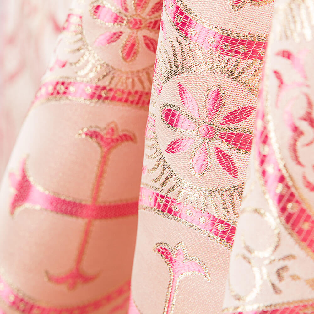 Brocado Lurex Cruz Fúcsia - Ribes y Casals