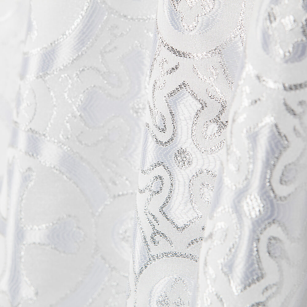 Brocado Lurex Cruz Prateado - Ribes y Casals