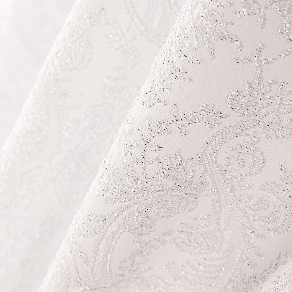 Brocado Lurex Prata Branco - Ribes y Casals