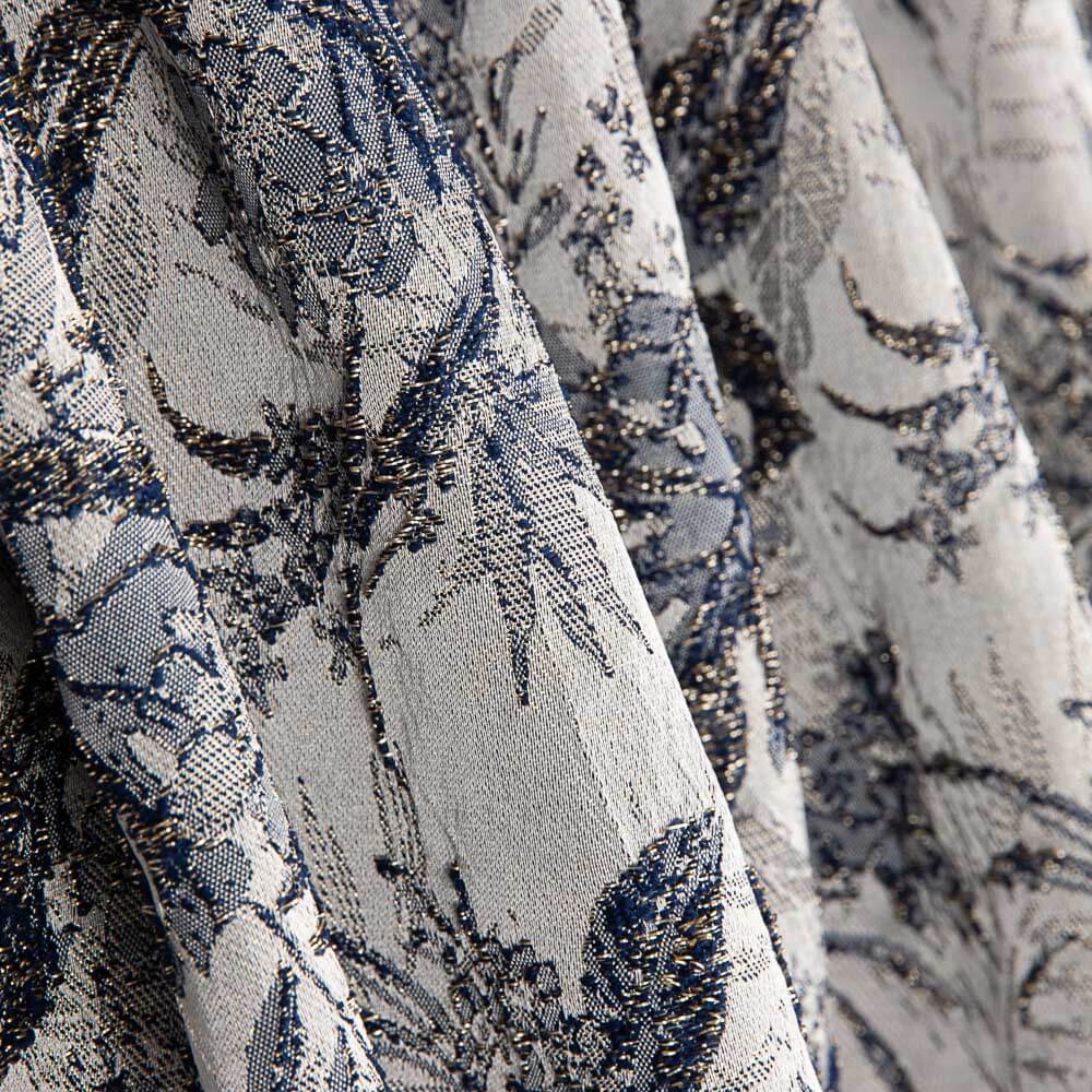 Brocado Folha Tropical Azul - Ribes y Casals