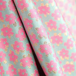 Retal Brocado Mini Flor Fucsia 100x145 cm - Ribes y Casals