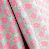 Retal Brocado Mini Flor Fucsia 100x145 cm - Ribes y Casals