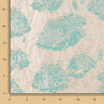 Brocado  Flor Papoula Verde Água - Ribes y Casals