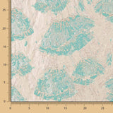 Brocado  Flor Papoula Verde Água - Ribes y Casals