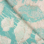 Brocado  Flor Papoula Verde Água - Ribes y Casals