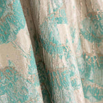 Brocado  Flor Papoula Verde Água - Ribes y Casals