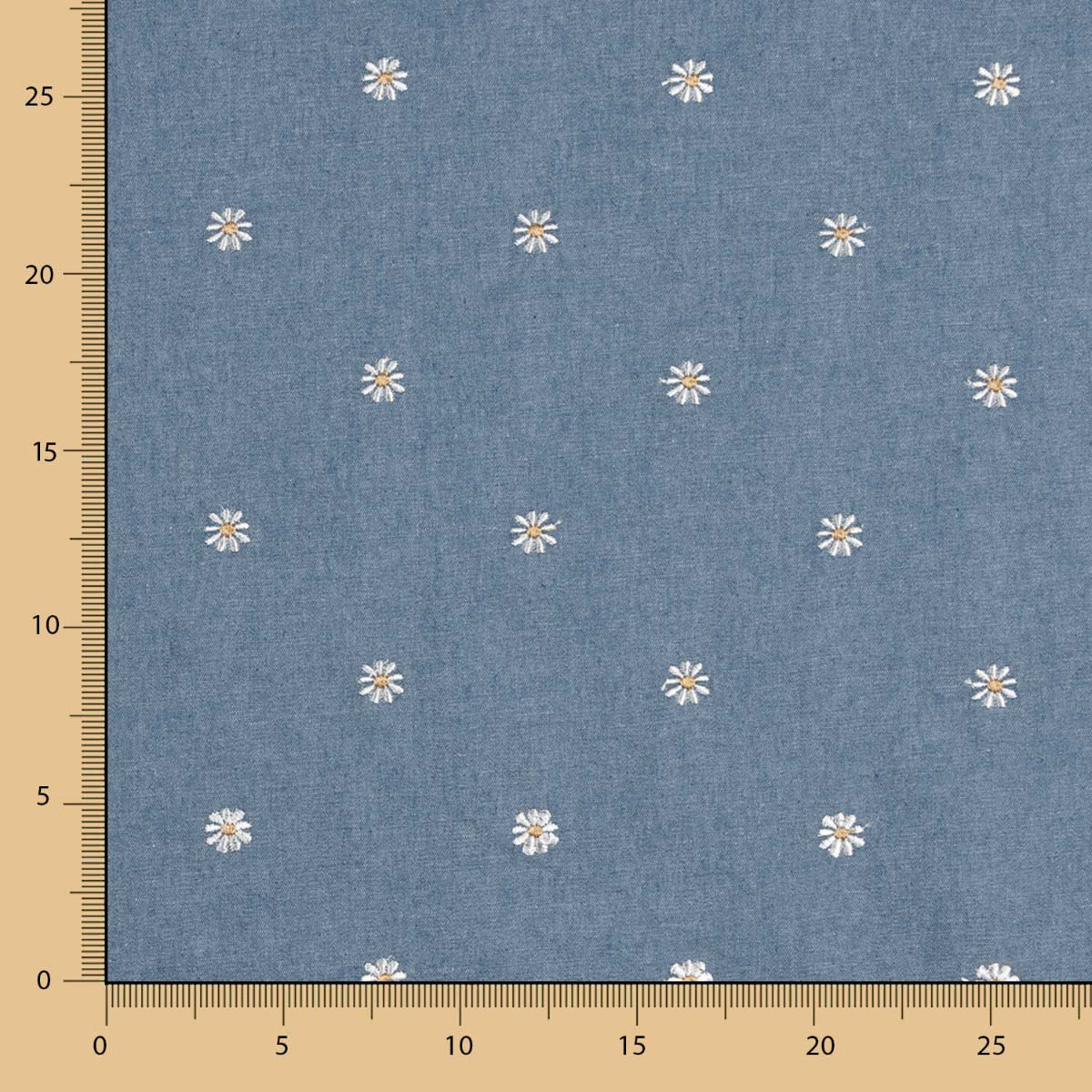 Camisa Denim Claro Margarida Bordada - Ribes y Casals