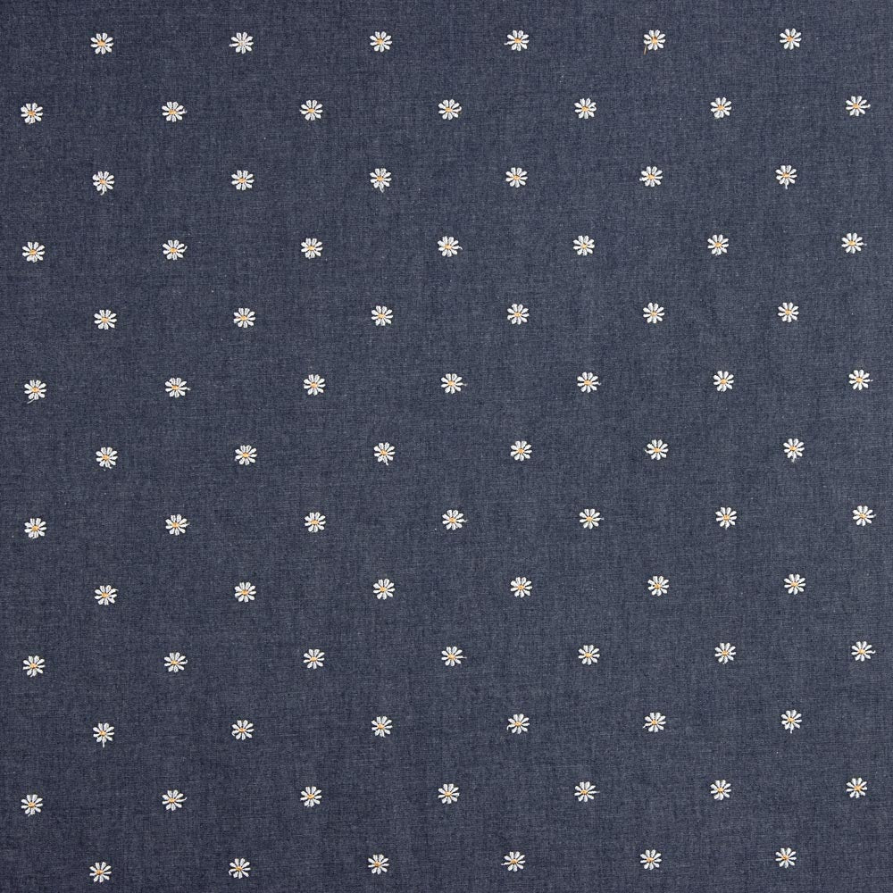 Camisa Denim Oscuro Margarida Bordada - Ribes y Casals