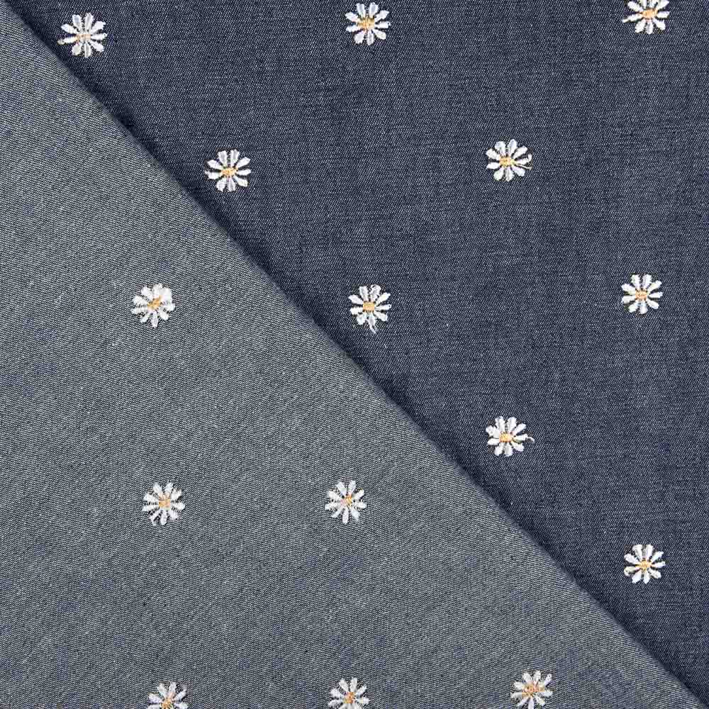 Camisa Denim Oscuro Margarida Bordada - Ribes y Casals