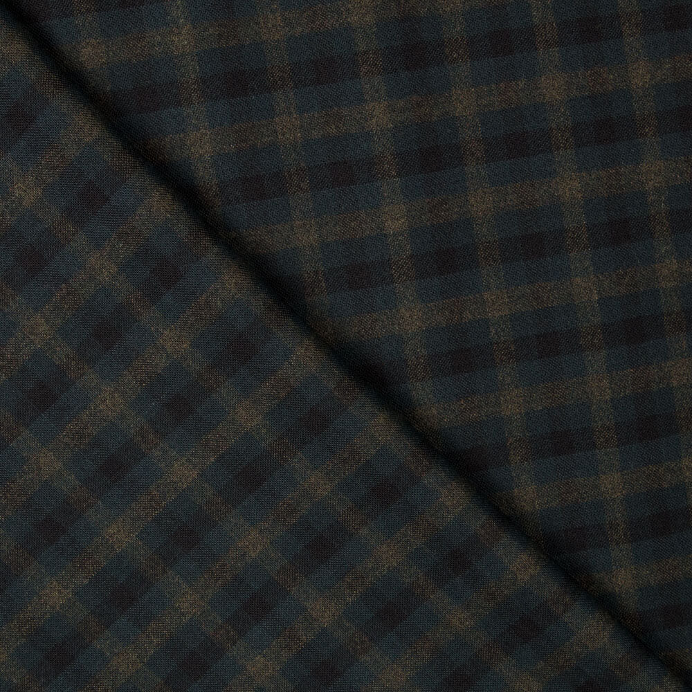 Camisería Lana Cuadros Verde - Ribes y Casals