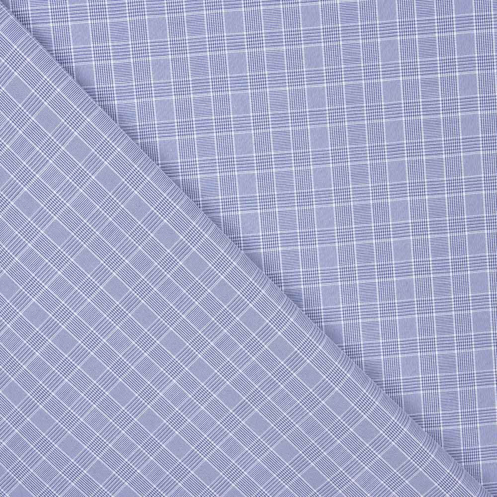 Camisa Algodão Mini Xadrez Galês Azul - Ribes y Casals