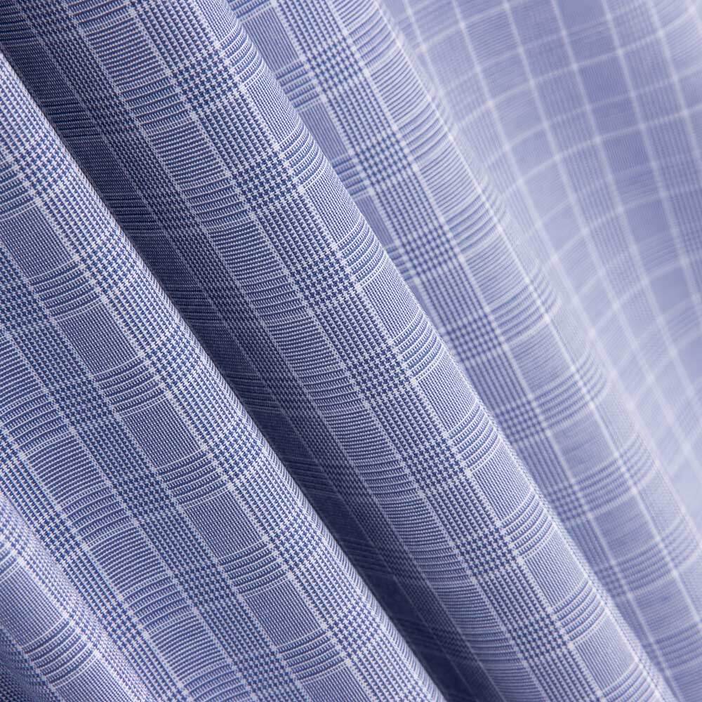 Camisa Algodão Mini Xadrez Galês Azul - Ribes y Casals