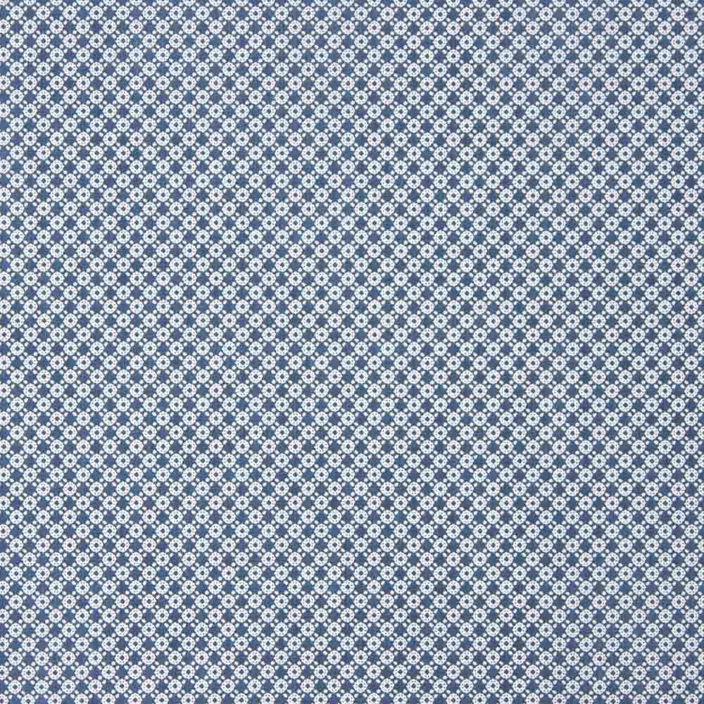 Camisa Algodão Mini Geométrica Azul - Ribes y Casals