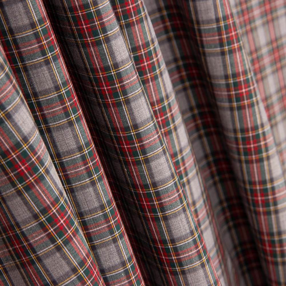 Camisa Algodão Tartan Cinza - Ribes y Casals