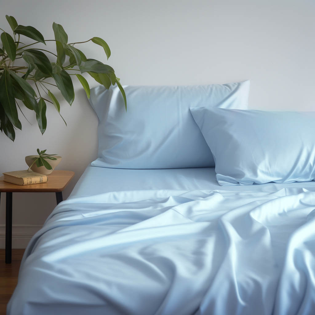 Confección Cama 150cm Algodón 200 Hilos Celeste - Ribes y Casals