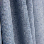 Chambray Algodão-Linho Espinha de Peixe Azul - Ribes y Casals