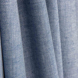 Chambray Algodão-Linho Espinha de Peixe Azul - Ribes y Casals