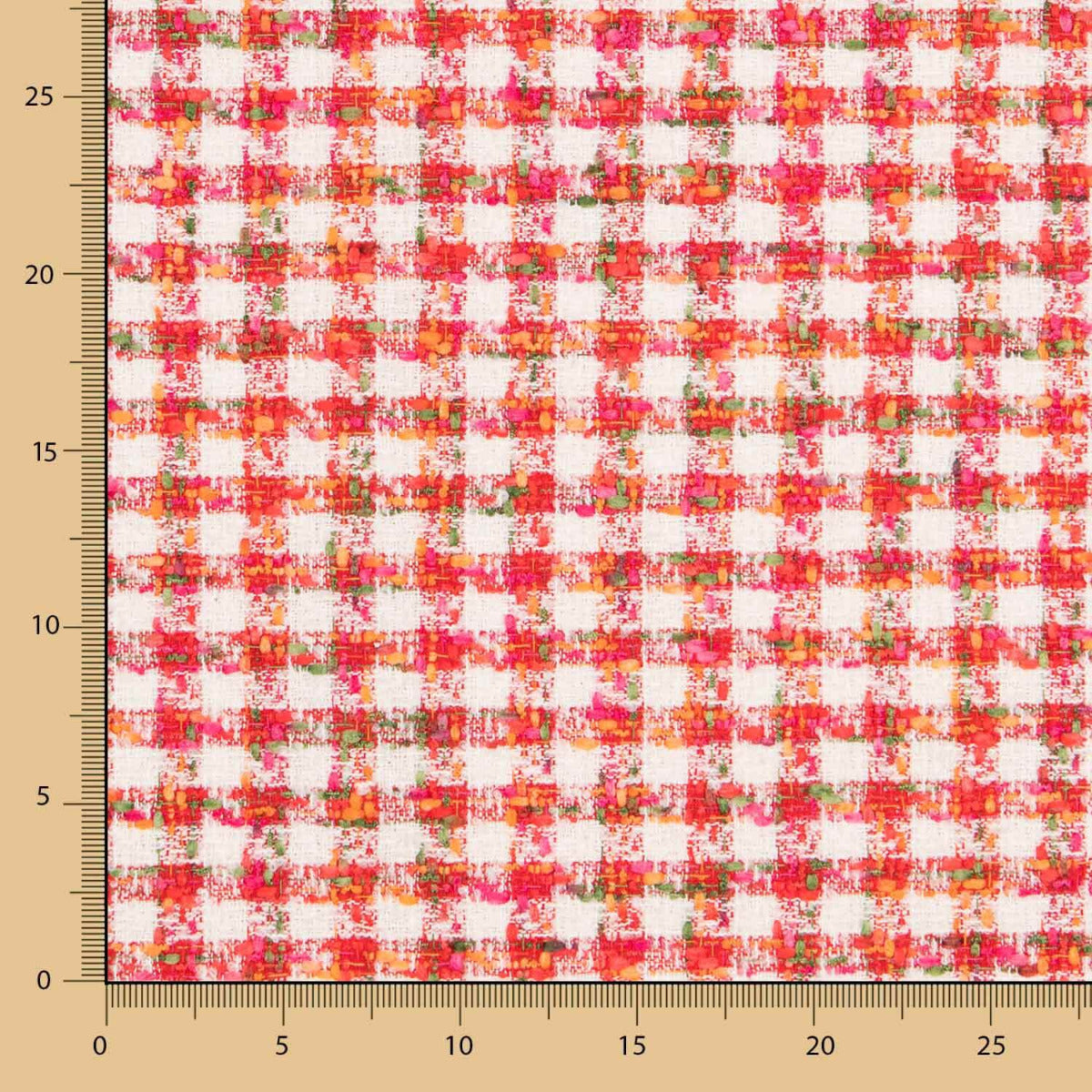 Tweed Lã Pé Galo Coral - Ribes y Casals